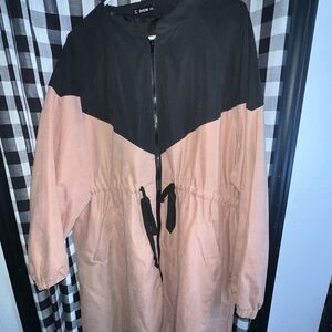 SHEIN Two-Tone Black and Pink Utility Jacket